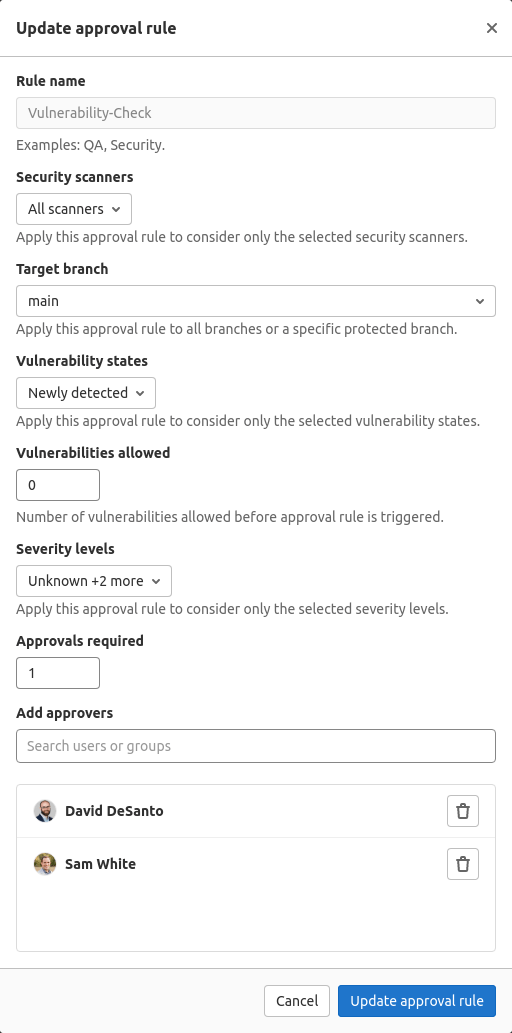 Fine-tune vulnerability check rules