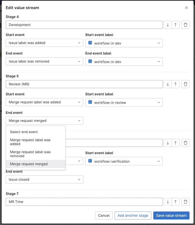 New pairing rule for custom stages in Value Stream Analytics